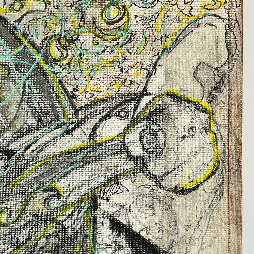 Drag King Original Abstract Figurative Painting Signed Mixed Media Canvas 20x16 - Picture 12 of 15